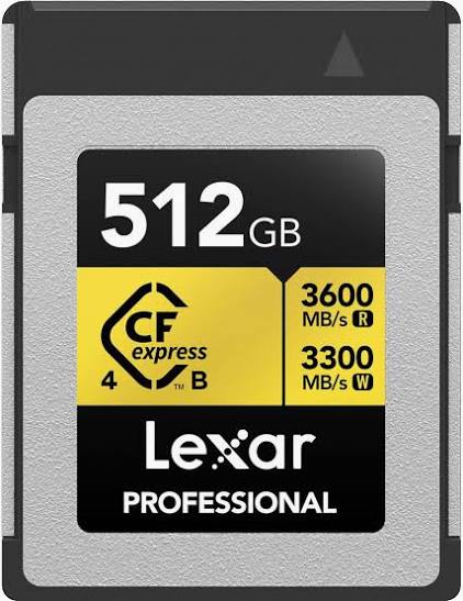 LEXAR Carte Professional CFexpress 512 Go Type B GOLD